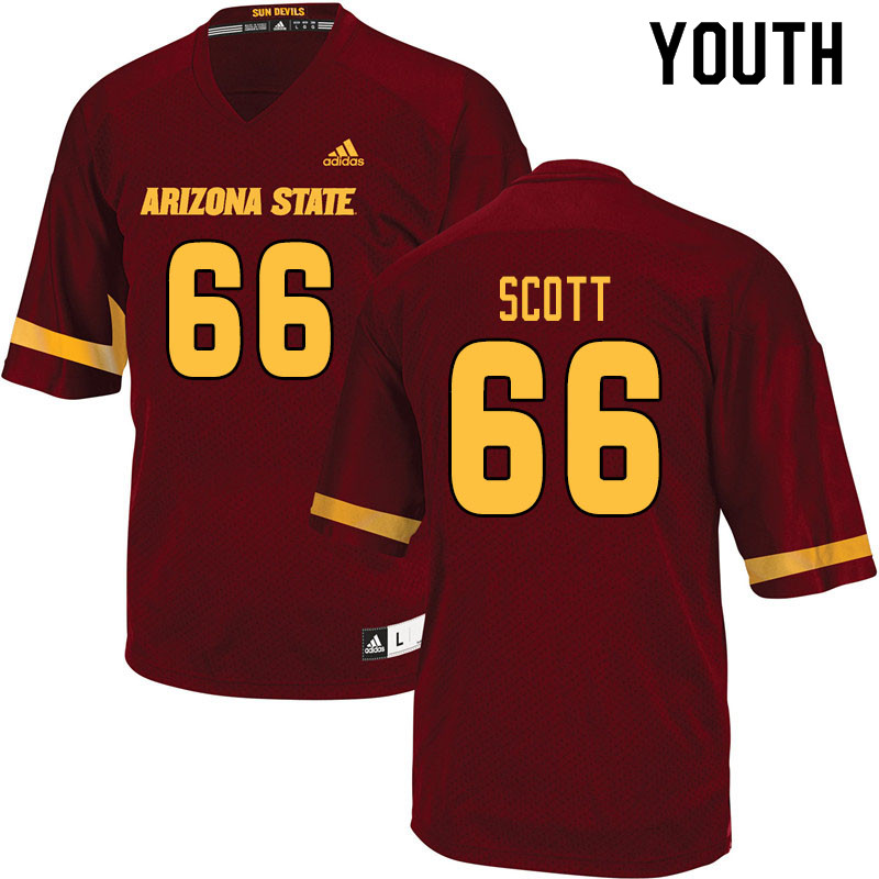 Youth #66 Ben Scott Arizona State Sun Devils College Football Jerseys Sale-Maroon - Click Image to Close